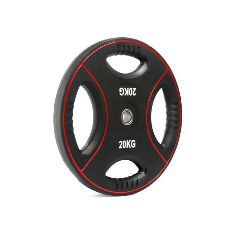 Plaques de poids 30 mm en polyuréthane 4 poignées à prix réduit - Poids de 20 kg ATX