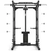 power rack atx avec poulie à charge guidée et option multipresse - vue 6