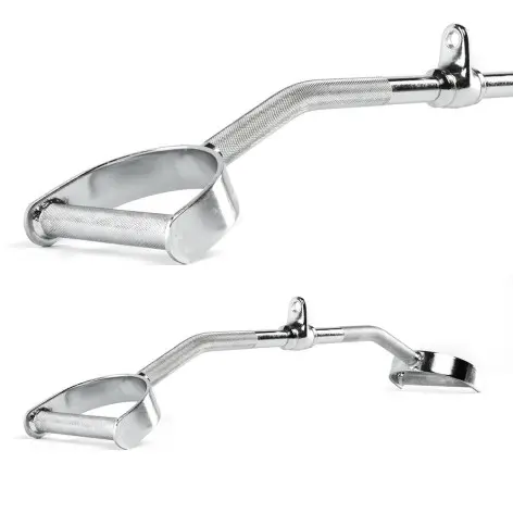 Barre tirage musculation avec poignées arquées - vue 2