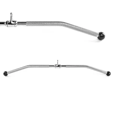 Barre de tirage poulie haute 100 cm en acier avec extémités caoutchouc - vue 2