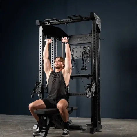 Functional trainer avec cordes et chaînes incluses