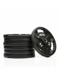 Set de plaques de poids olympiques ATX poignées en 125 kg