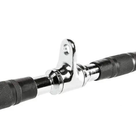 Barre de tirage poulie haute 120 cm revêtement caoutchouc 6 prises - vue 2