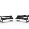 Ensemble d’haltères ronds Titanium Strength avec racks