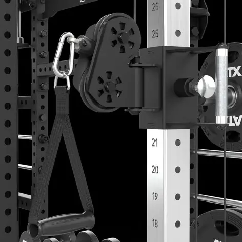 Appareil combiné poulie et rack de musculation