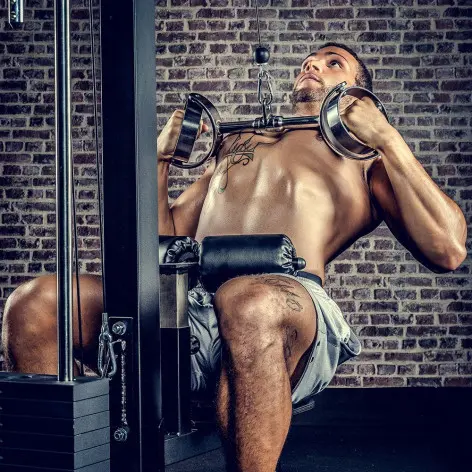 Poignée de tirage rotative 57 cm en acier pour machine à poulie - vue 4