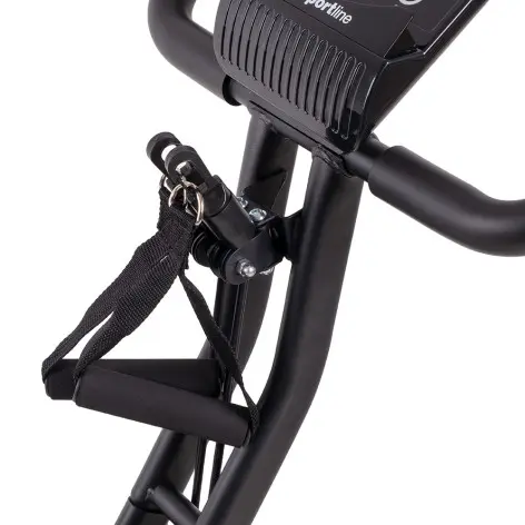 Vélo avec bandes de résistance pour bras et jambes