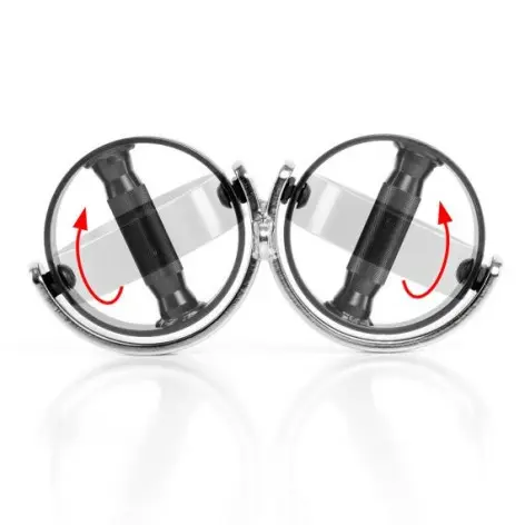 Poignée de tirage courte 34 cm rotative en acier pour poulie haute et basse - vue 2