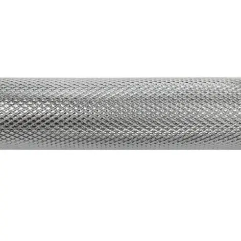 Préhension moletée chromée de la barre courte