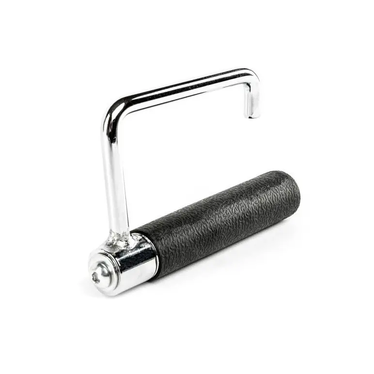 Poignée de tirage rotative à une main chromée avec revêtement caoutchouc