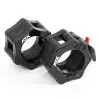 Paire de colliers de serrage pour disques sur barres olympiques