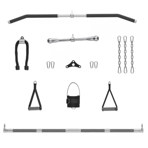 Rack à squat avec barre guidée et accessoires