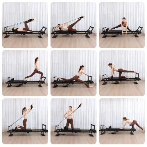 Reformer Pilates pour entraînement complet du corps
