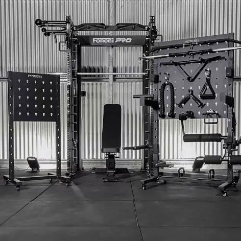 Base de stockage pour accessoires de musculation et poignées de tirage