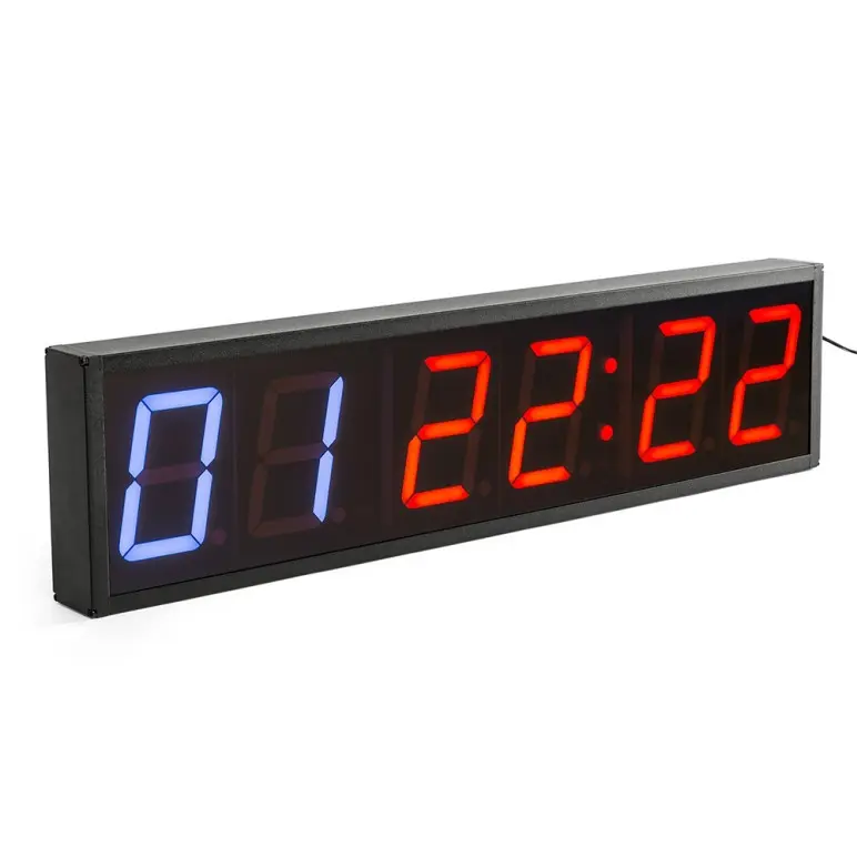 Horloge numérique de crosstraining télécommandé affichage 6 chiffres