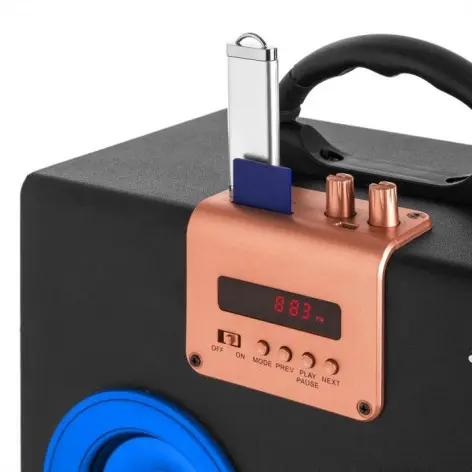 Enceinte mobile Bluetooth USB SD télécommandée à batterie - vue 3