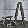 Solution compacte pour un espace fitness organisé.