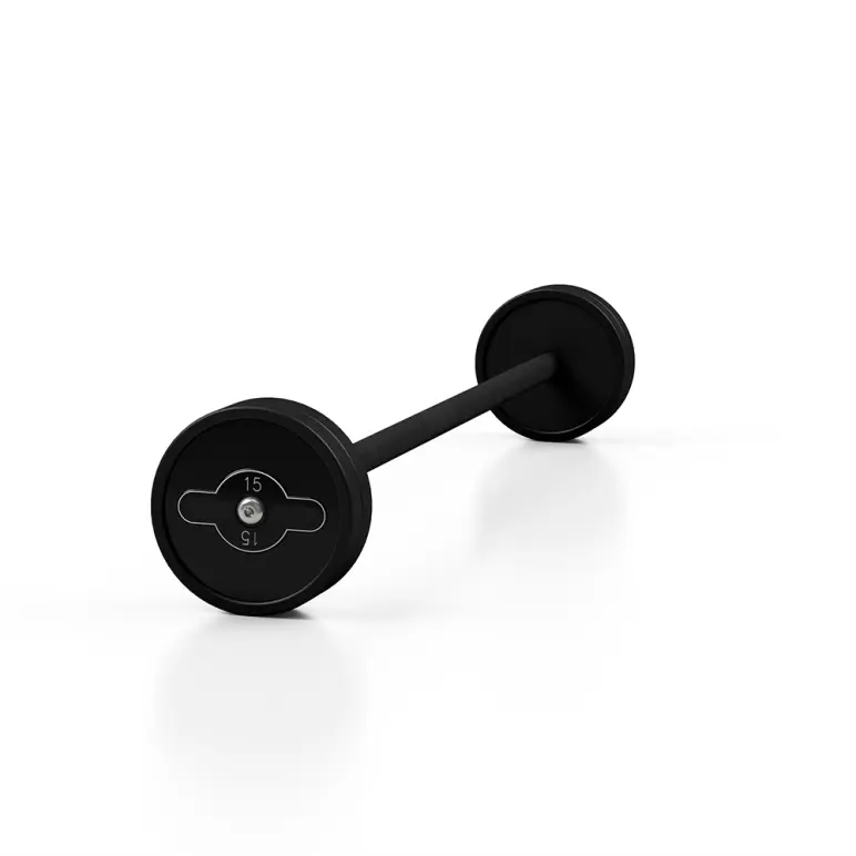 Barres d'haltères droites préchargées professionnelles 10 à 55 kg - vue 1