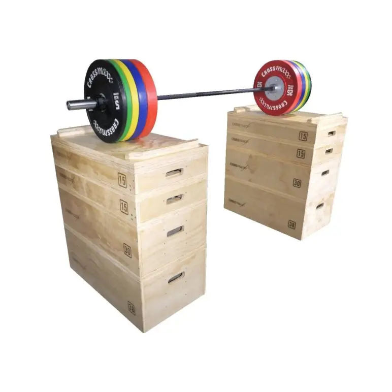 Kit de jerk block empilable en bois pour sport de force
