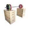 Kit de jerk block empilable en bois pour sport de force