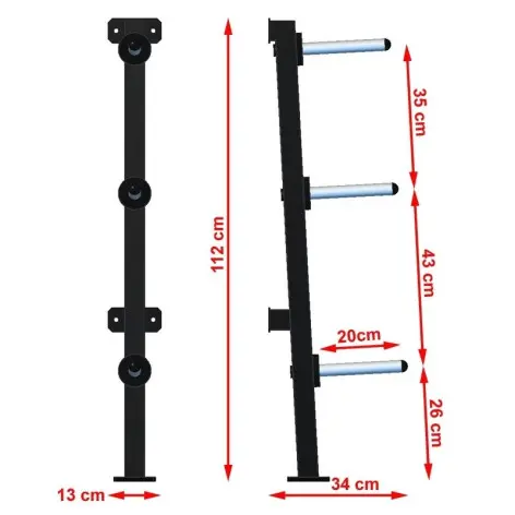 Support de rangement mural pour disques de poids 30 mm - vue 3