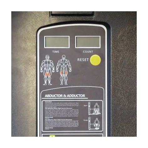 Station musculation abdominaux crunch charge guidée - vue 3