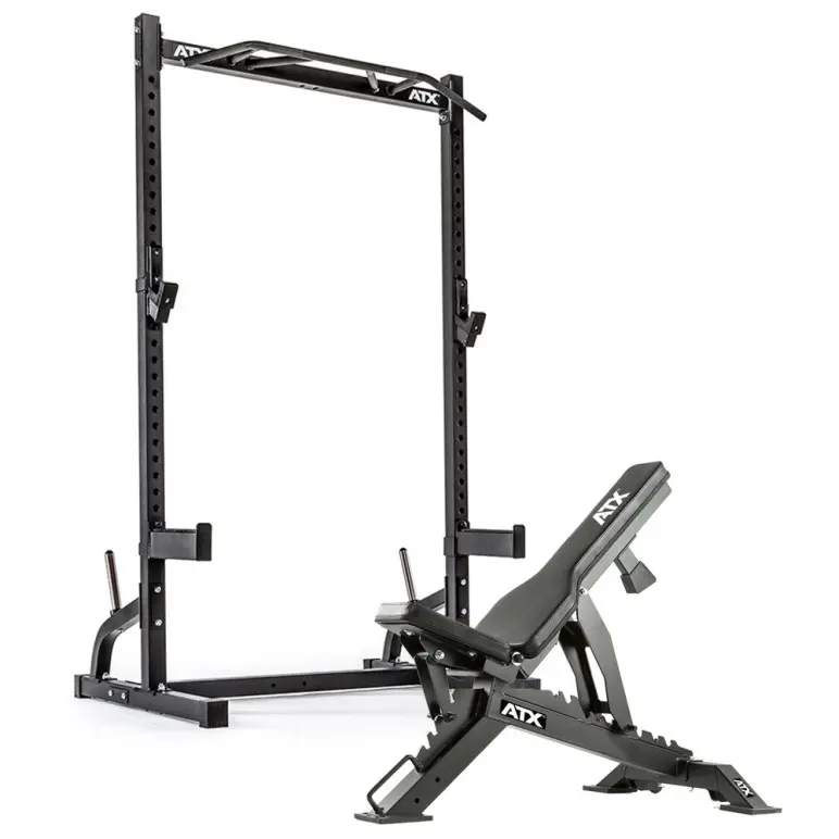 Pack matériel musculation half rack + banc ATX