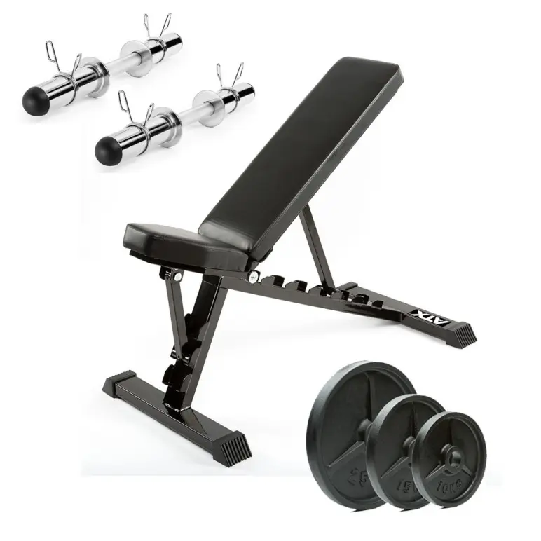 Pack BEGINNER banc de musculation avec kit poids / barres 50 kg
