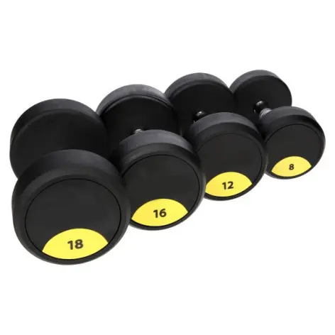 Haltères professionnels en fonte et caoutchouc - vue 3