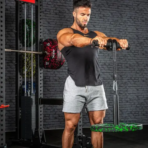 Wrist roller pour les avant-bras et la préhension