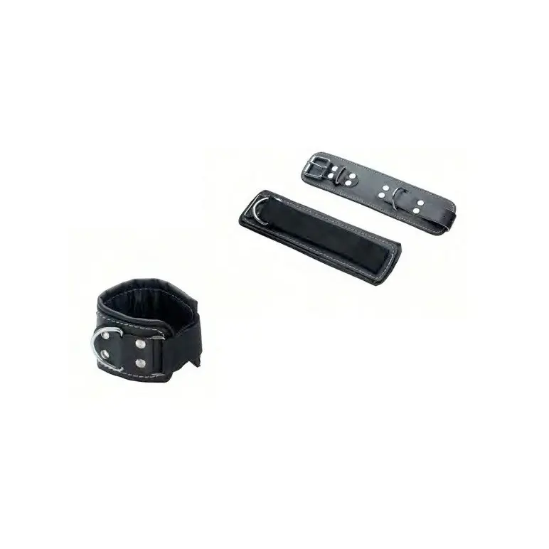 Sangle de tirage en cuir avec velcro pour exercices de fessiers et ischios à la poulie basse