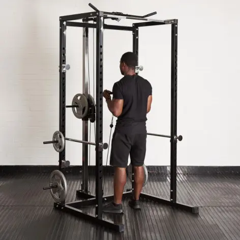 Power rack cage de crosstraining avec poulie de tirage - vue 2
