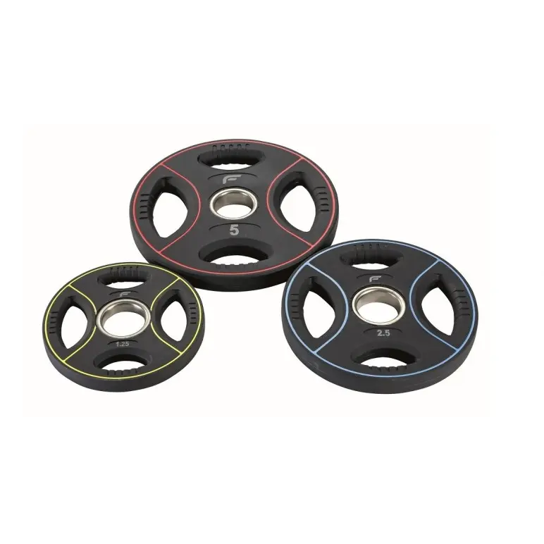 Disques de poids olympiques 4 poignées - 1,25 kg à 25 kg en polyuréthane