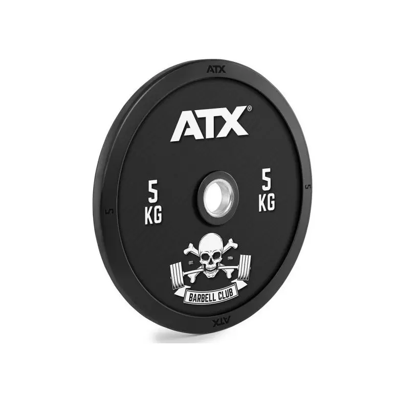 Disques de poids anti-chocs ATX Barbell Club 5 à 25 kg