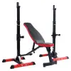 Pack homegym banc de musculation réglable et chandelles repose barre