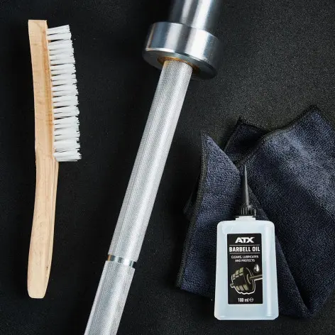 Kit de nettoyage et d'entretien pour matériel de musculation huile brosse et micro-fibre - vue 2