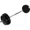 Kit barre haltère longue standard filetée avec poids 30 à 60 kg