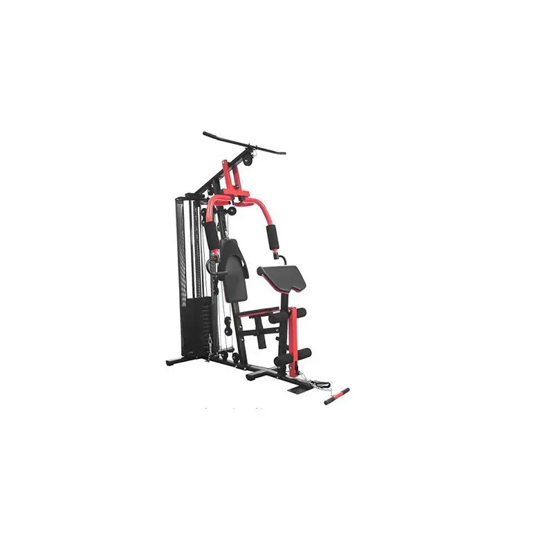 Station de musculation multi-fonctions pour home-gym avec colonne de 65 kg de poids