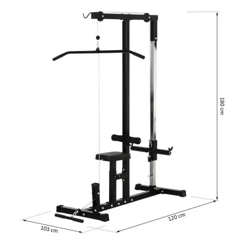 Station de musculation semi-professionnelle à poulie haute et basse pour homegym - vue 2