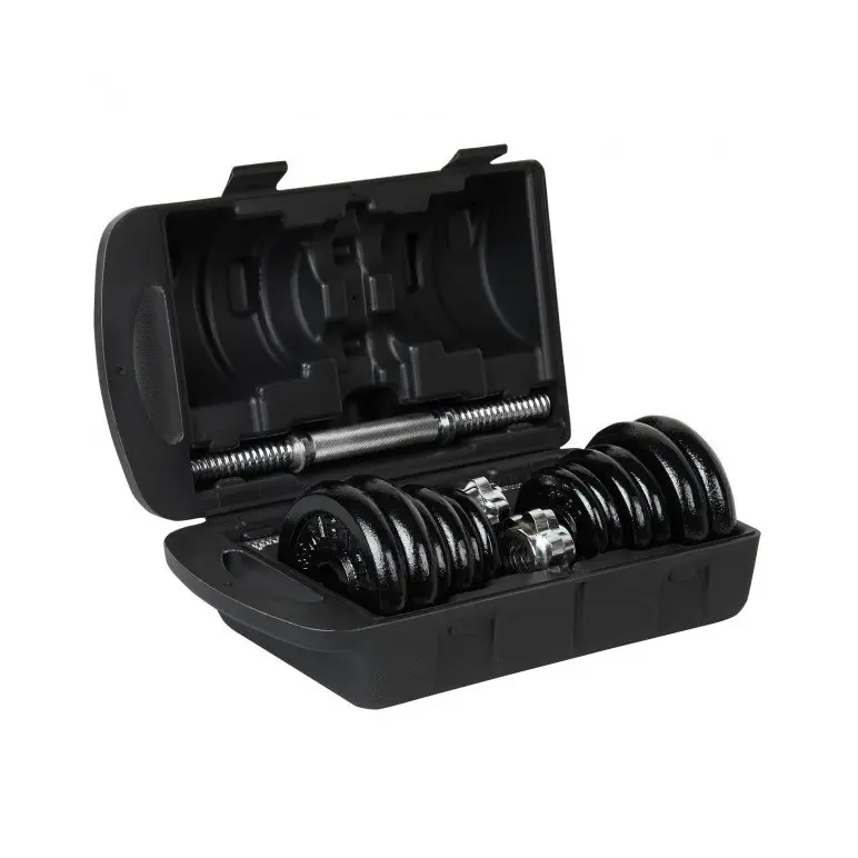 Valise d'haltères 20 kg avec barres et poids