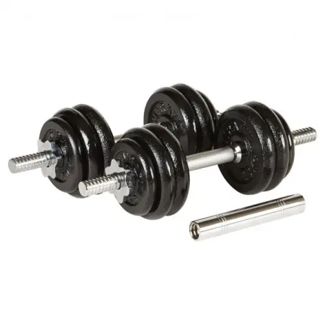 Kit haltères courtes 2 en 1 / barre droite 30 kg - vue 2