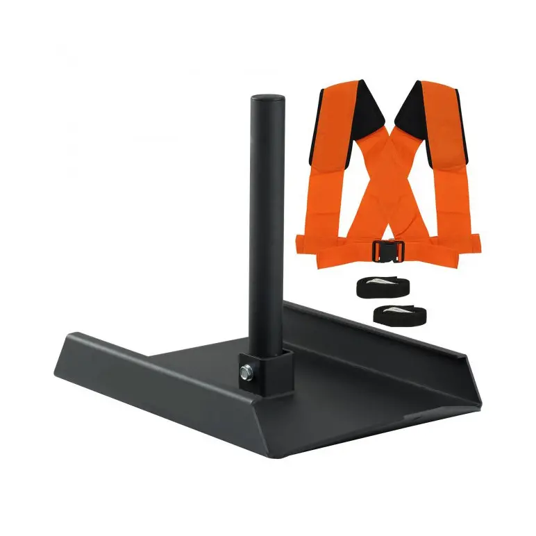 Traineau de force pliant tractable avec harnais et sangles