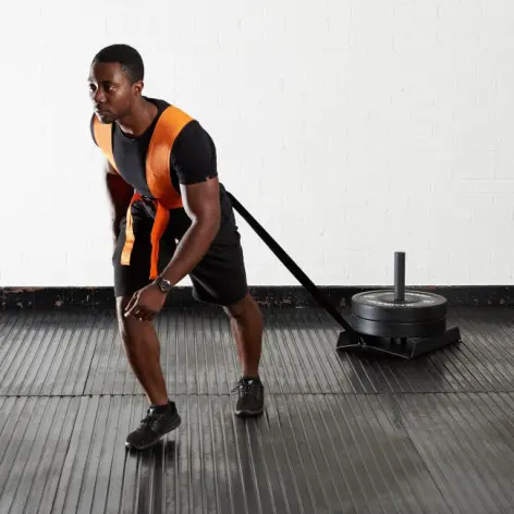 Traineau de force pliant tractable avec harnais et sangles - vue 2