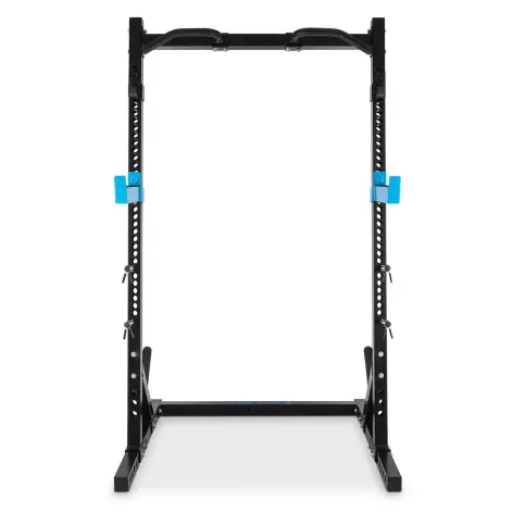 Station half rack 850 kg avec barre de traction et safety spotters - vue 3