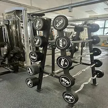 Barres d'haltères pré-chargées EZ avec support de stockage ATX