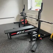 Powerlifting banc combo rack ATX validé IPF pour entraînements de strongman