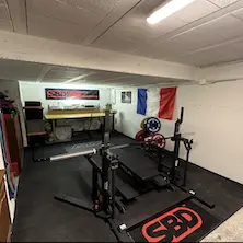 Banc combo rack pour compétitions d'haltérophilie