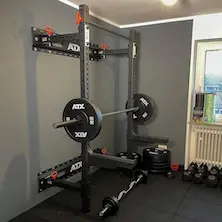 Demi-rack à squat mural et pliant pour homegym installation