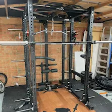 Garage gym de musculation avec ATX power rack à squat 