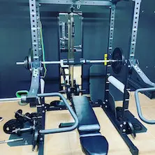 ATX homegym inspiration avec power cage à squat et bras de jammer - Entraînement à la maison